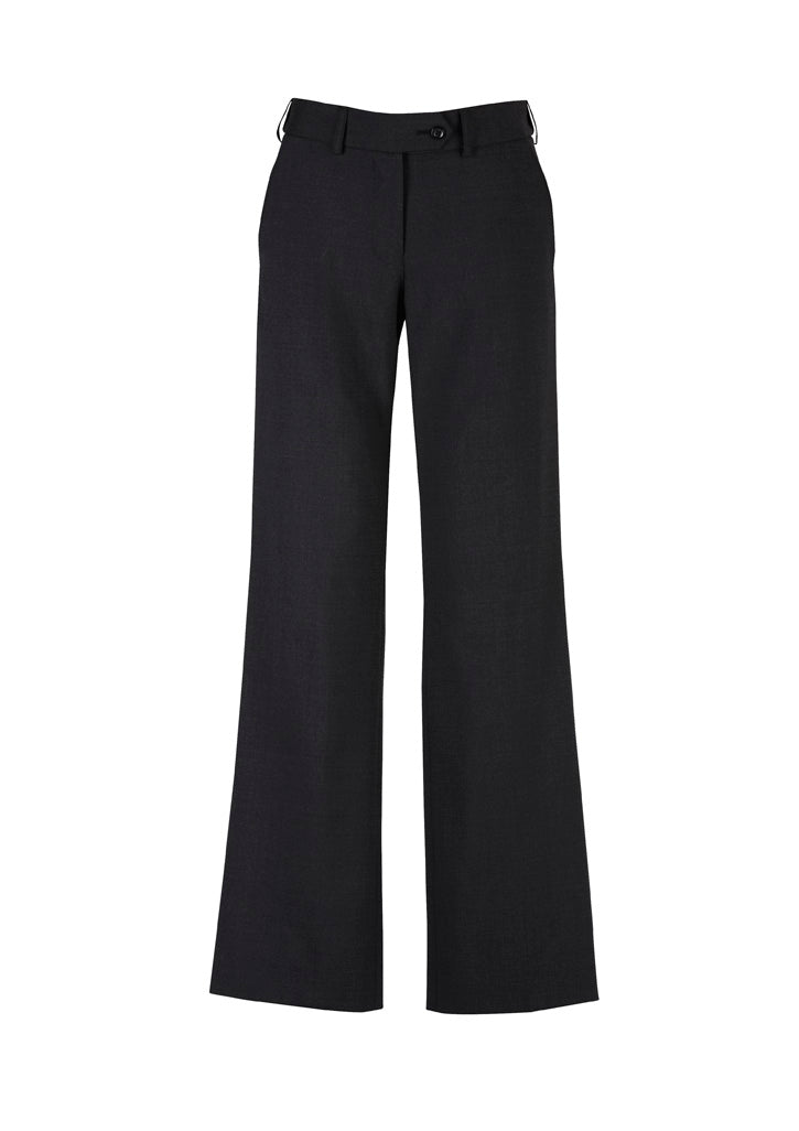 Comfort Wool Stretch Womens Adjustable Waist Pant - Black - Front