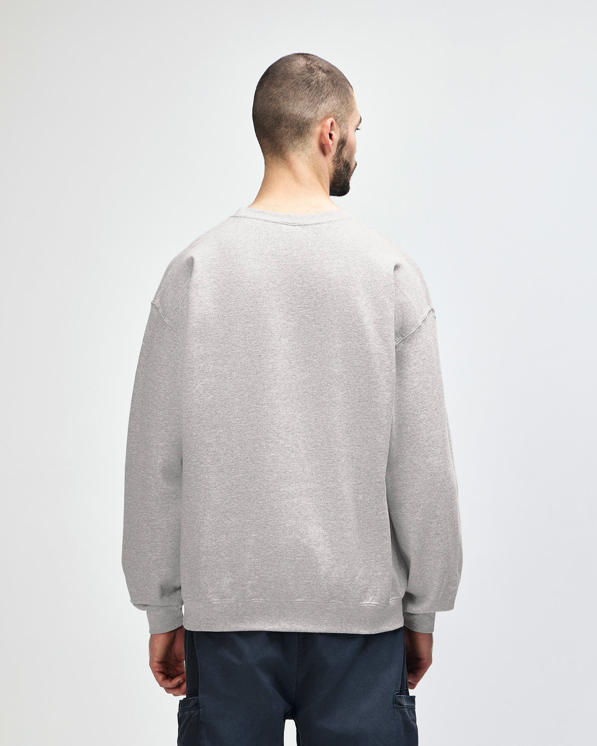 Gildan Heavy Blend 18000 Crewneck - Ash - Back
