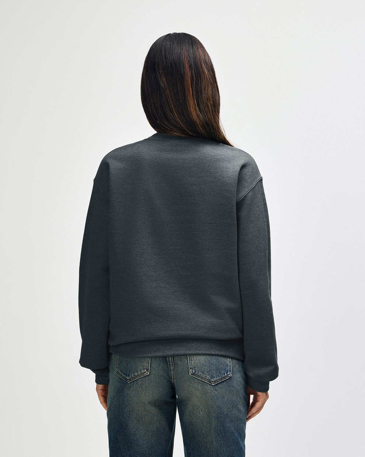 Gildan Heavy Blend 18000 Crewneck - Dark Heather - Back