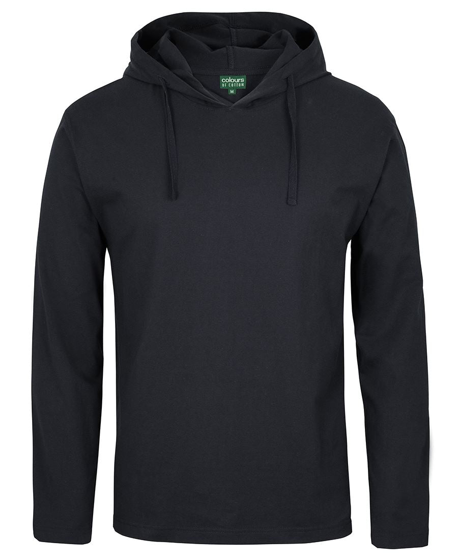 C of C L/S Hooded Tee - Black - Front
