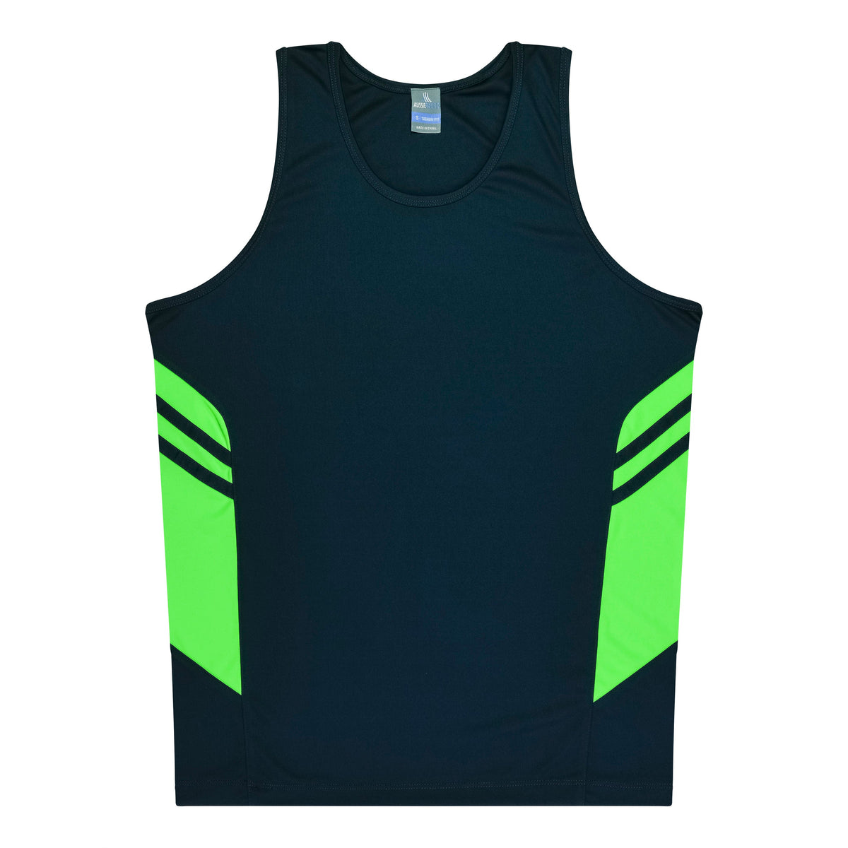 Aussie Pacific Tasman Kids Singlet 3111 - Navy/Neon Green