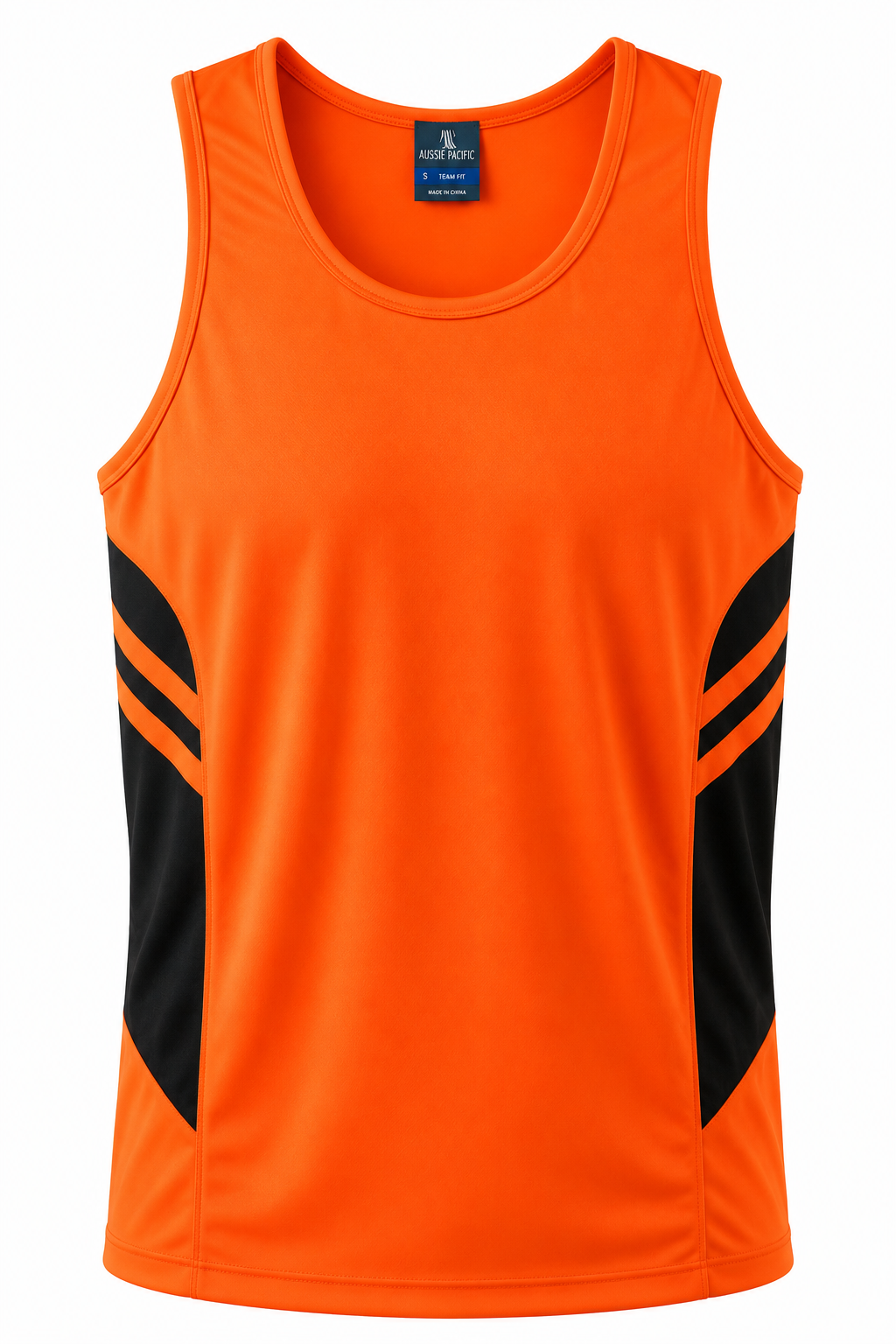 Aussie Pacific Tasman Men's Singlet 1111 - Neon Orange/Slate