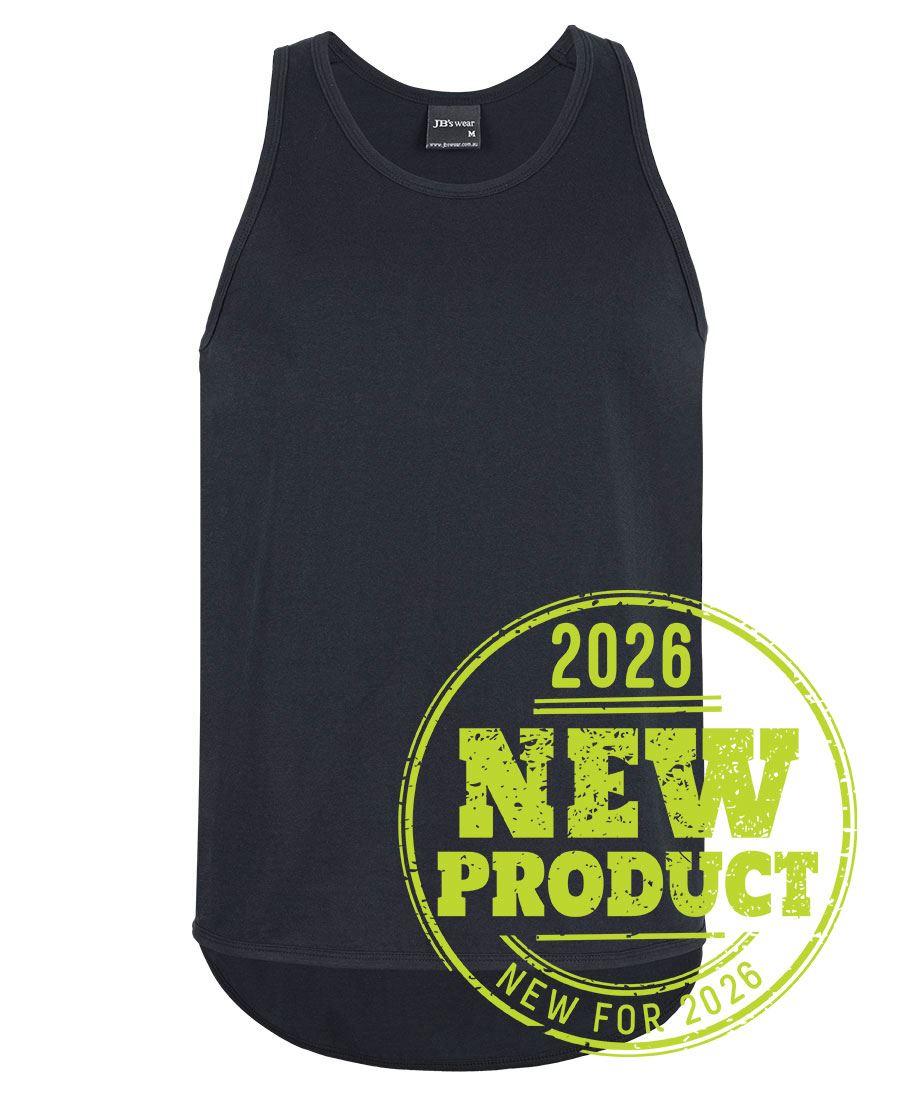 JB's Drop Tail Singlet - Black - Front