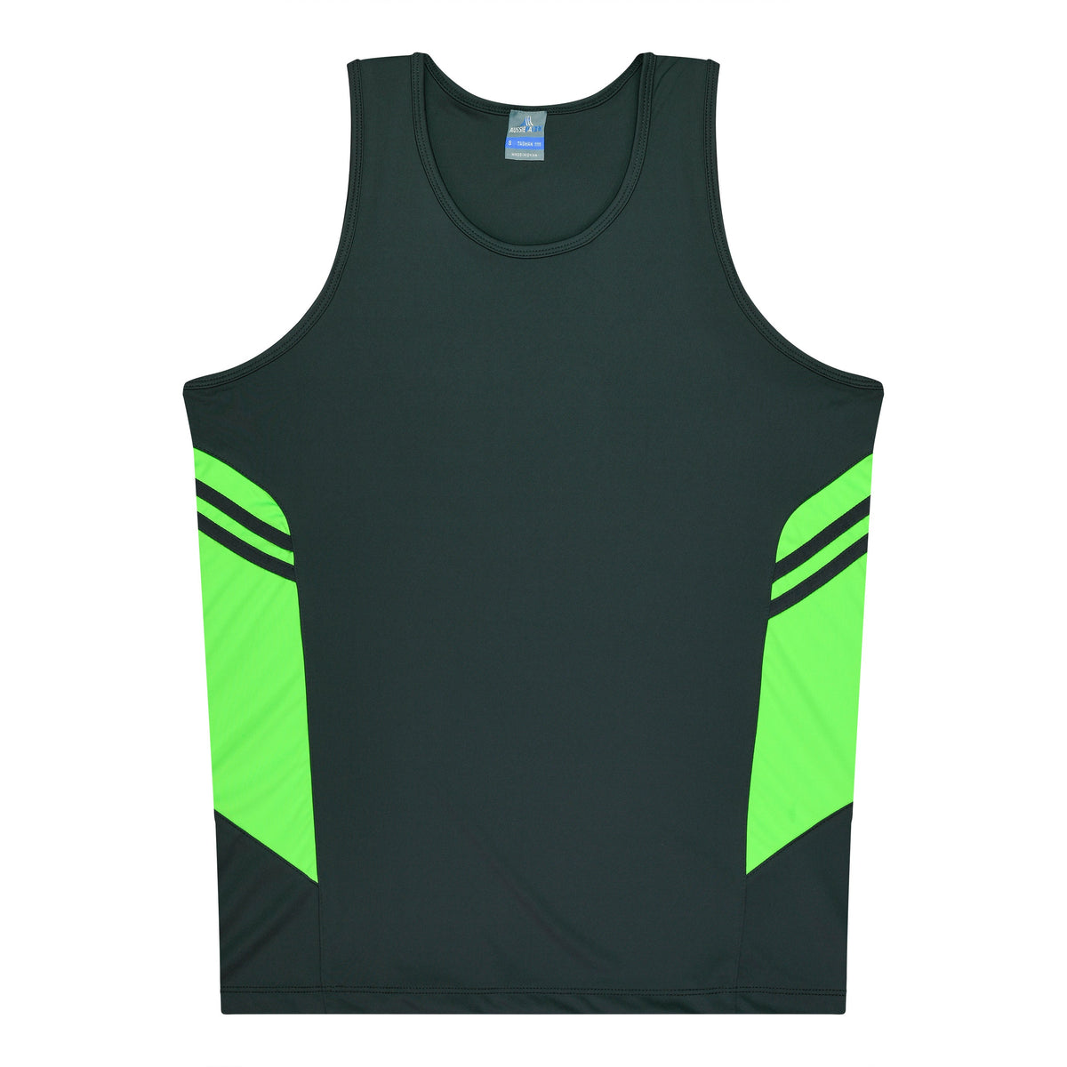 Aussie Pacific Tasman Kids Singlet 3111 - Slate/Neon Green