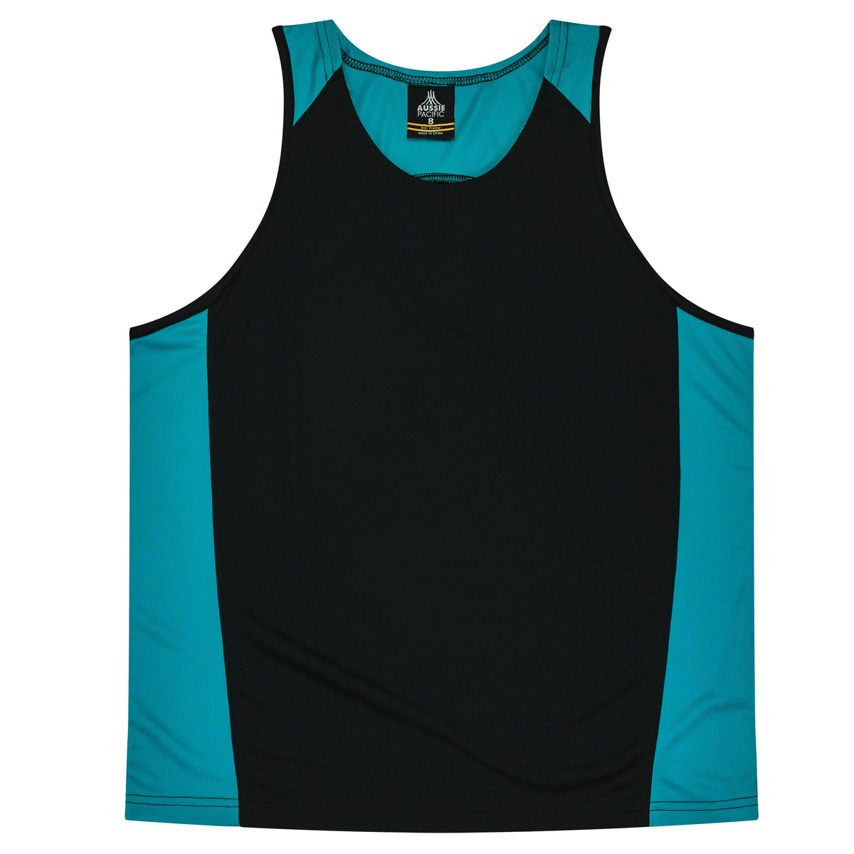 Aussie Pacific Premier Kids Singlet 3101 - Black/Teal