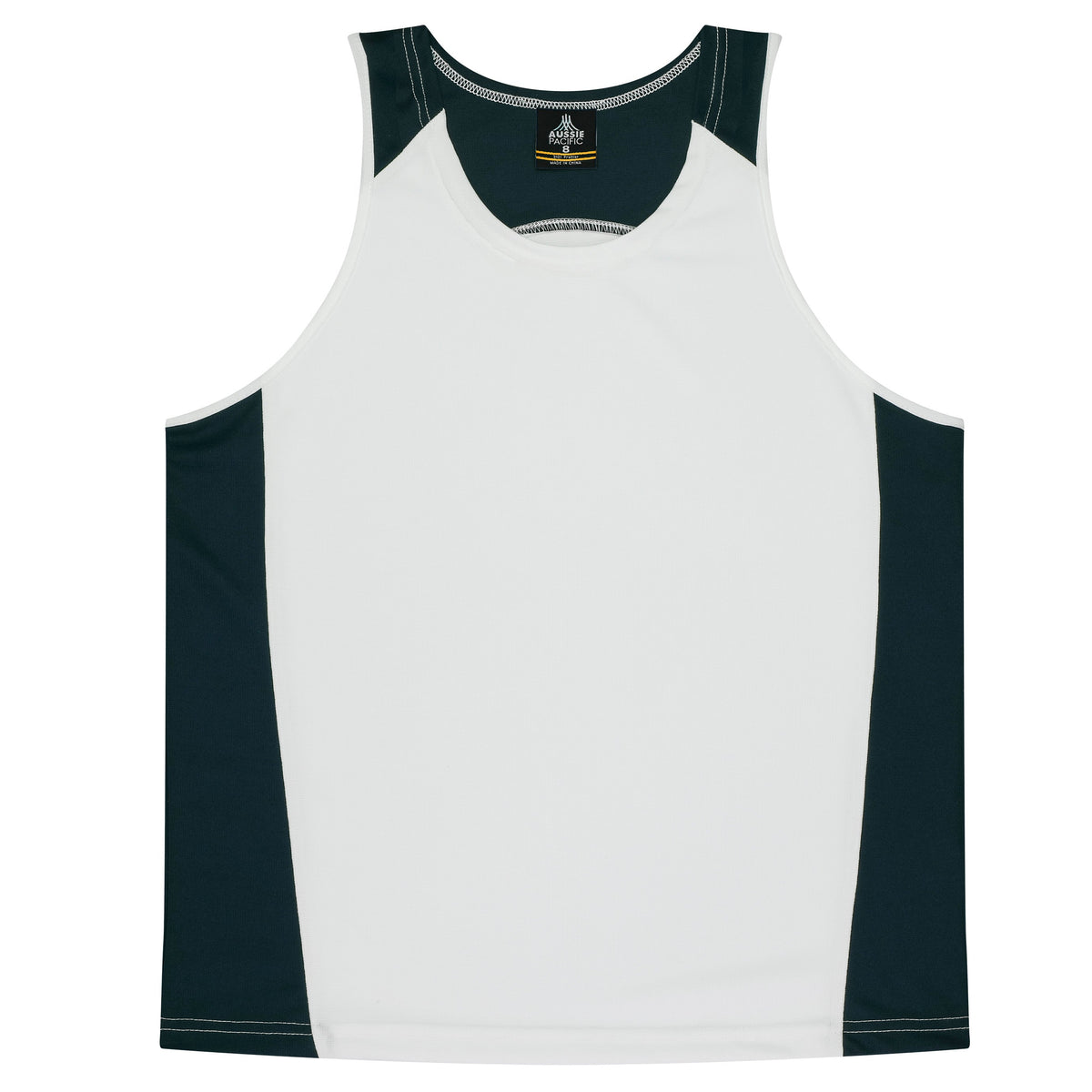 Aussie Pacific Premier Kids Singlet 3101 - White/Navy
