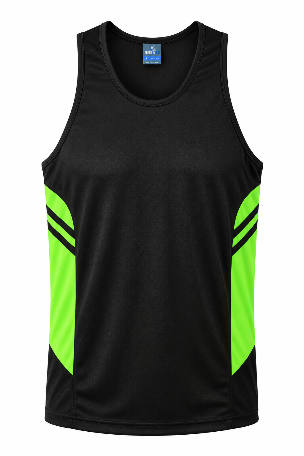 Aussie Pacific Tasman Men's Singlet 1111 - Black/Neon Green