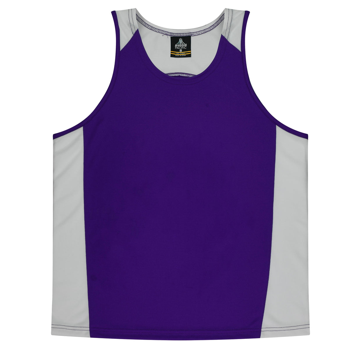 Aussie Pacific Premier Kids Singlet 3101 - Purple/White