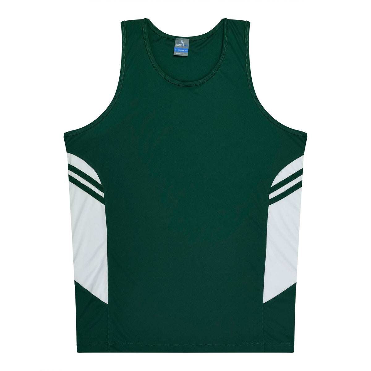Aussie Pacific Tasman Kids Singlet 3111 - Bottle/White