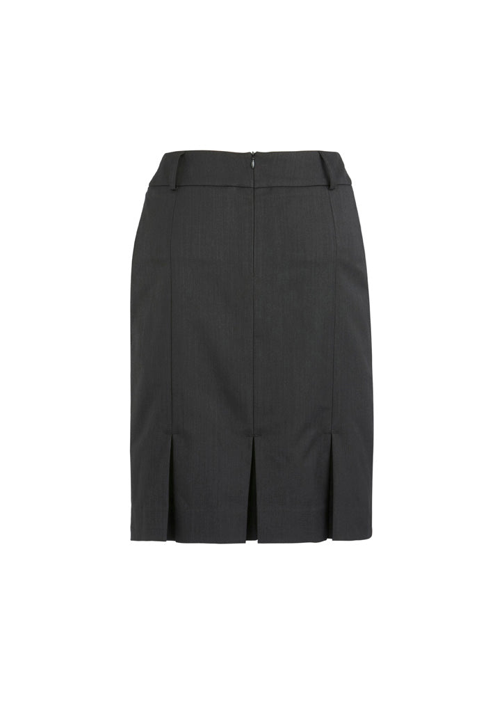 Cool Stretch Womens Multi-Pleat Skirt - Charcoal - Back