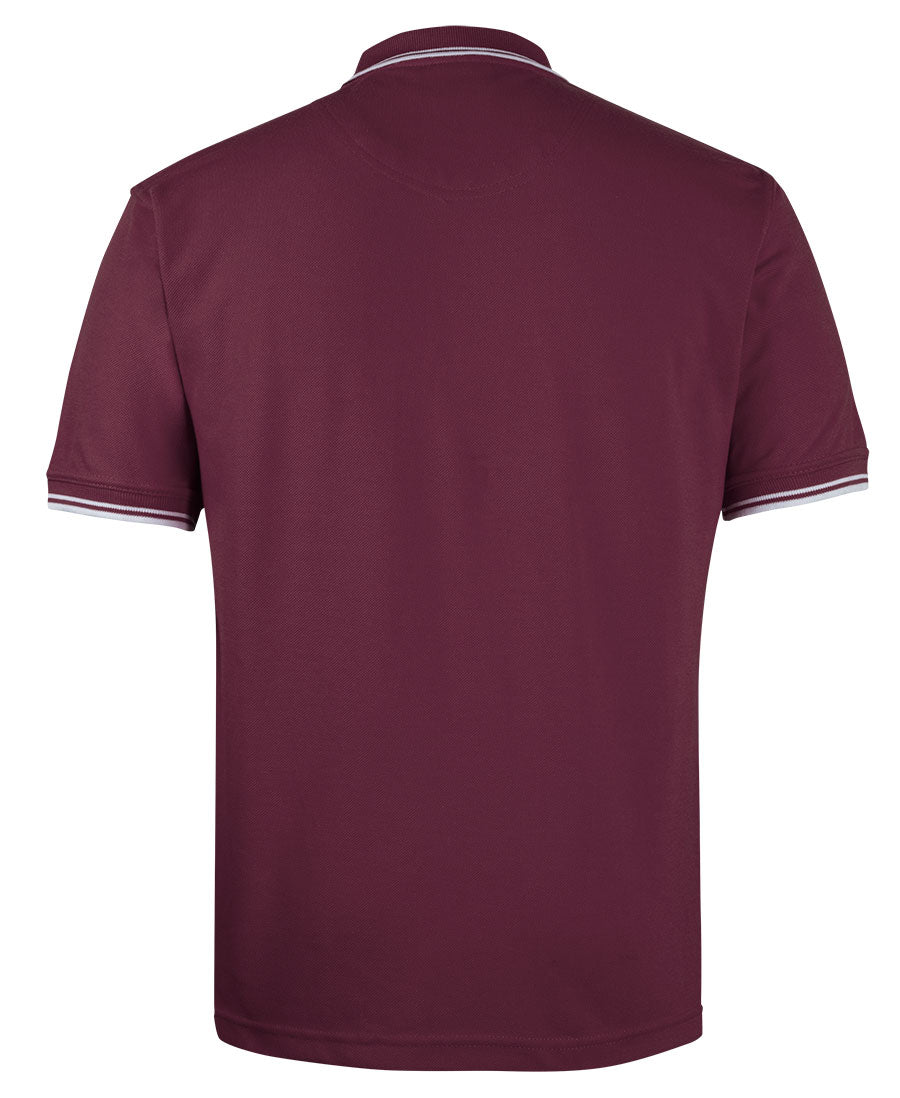 JB's Contrast Polo - Maroon/White - Back