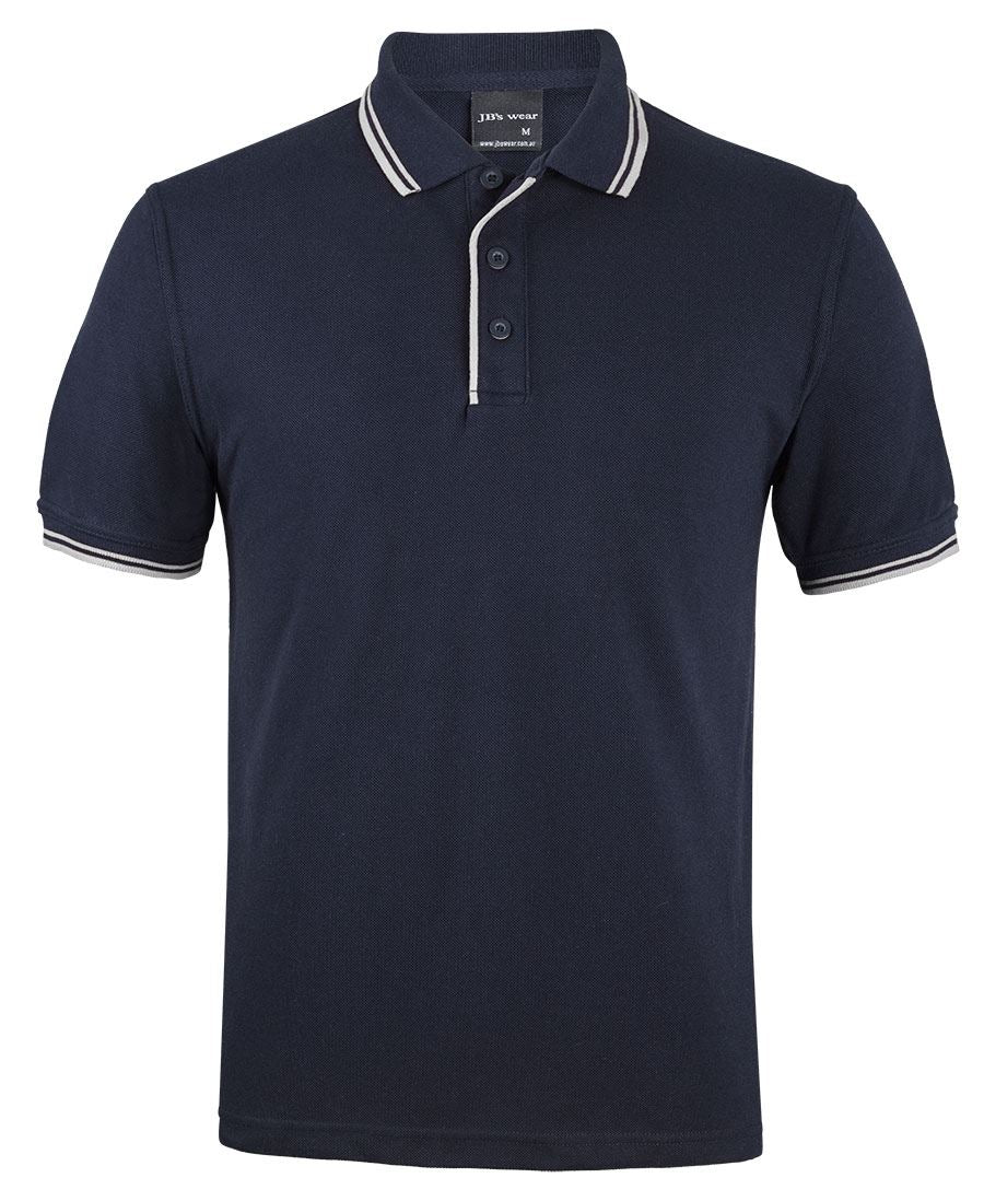JB's Contrast Polo - Navy/White - Front