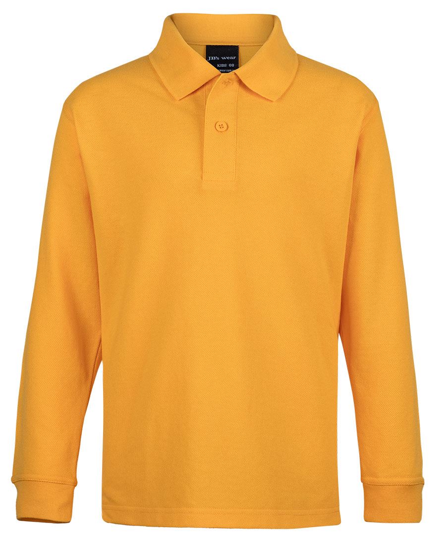 JB's Kids L/S 210 Polo - Gold - Front