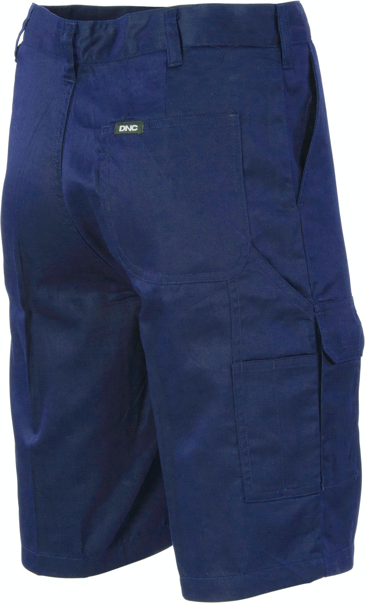 Lightweight Cool-Breeze Cotton Cargo Shorts - Navy - Back