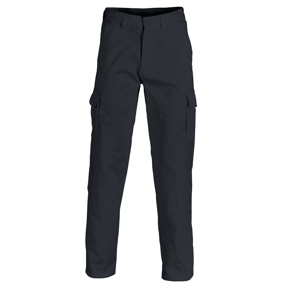 Cotton Drill Cargo Pants - Black
