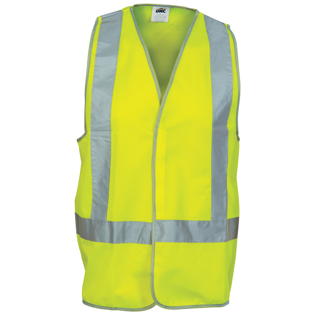 Day/Night "X" Back Safety Vest with CSR R/Tape - Yellow