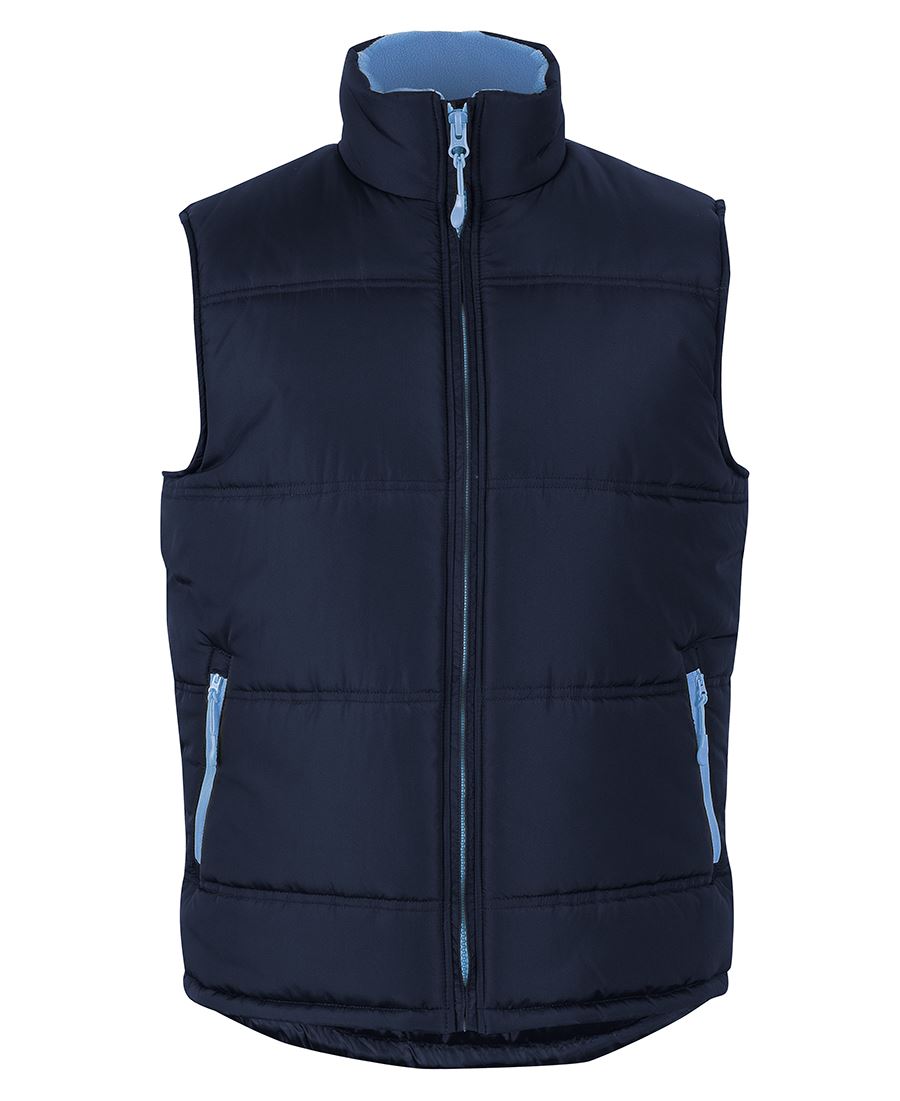 JB's Puffer Contrast Vest - Navy/Lt Blue - Front