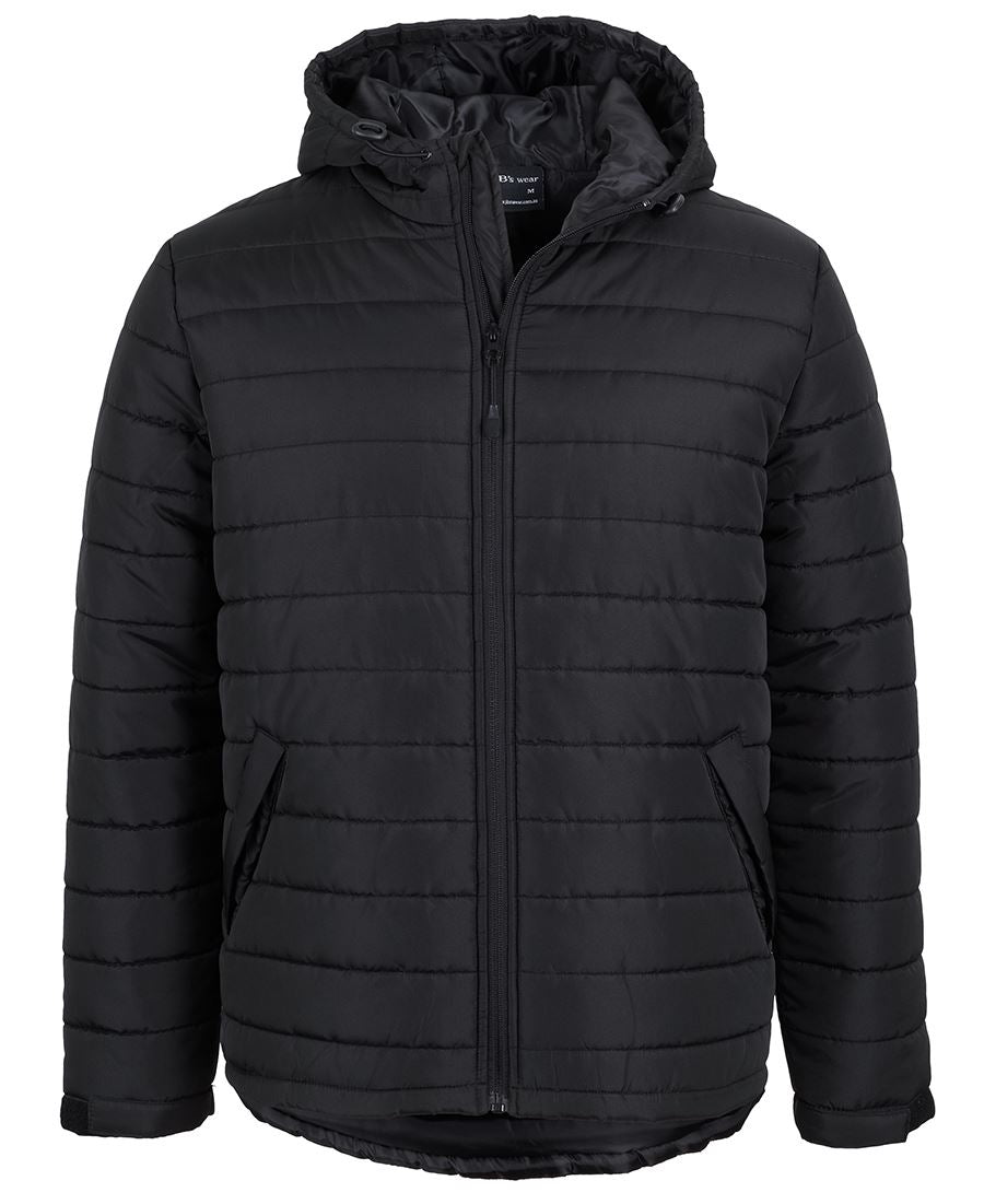 JB's Hooded Puffer Jacket - Black - Front