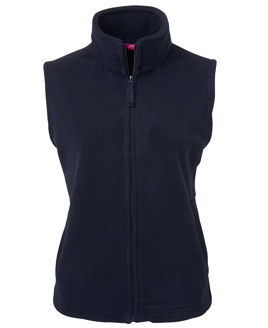 JB's Ladies Polar Vest - Navy - Front