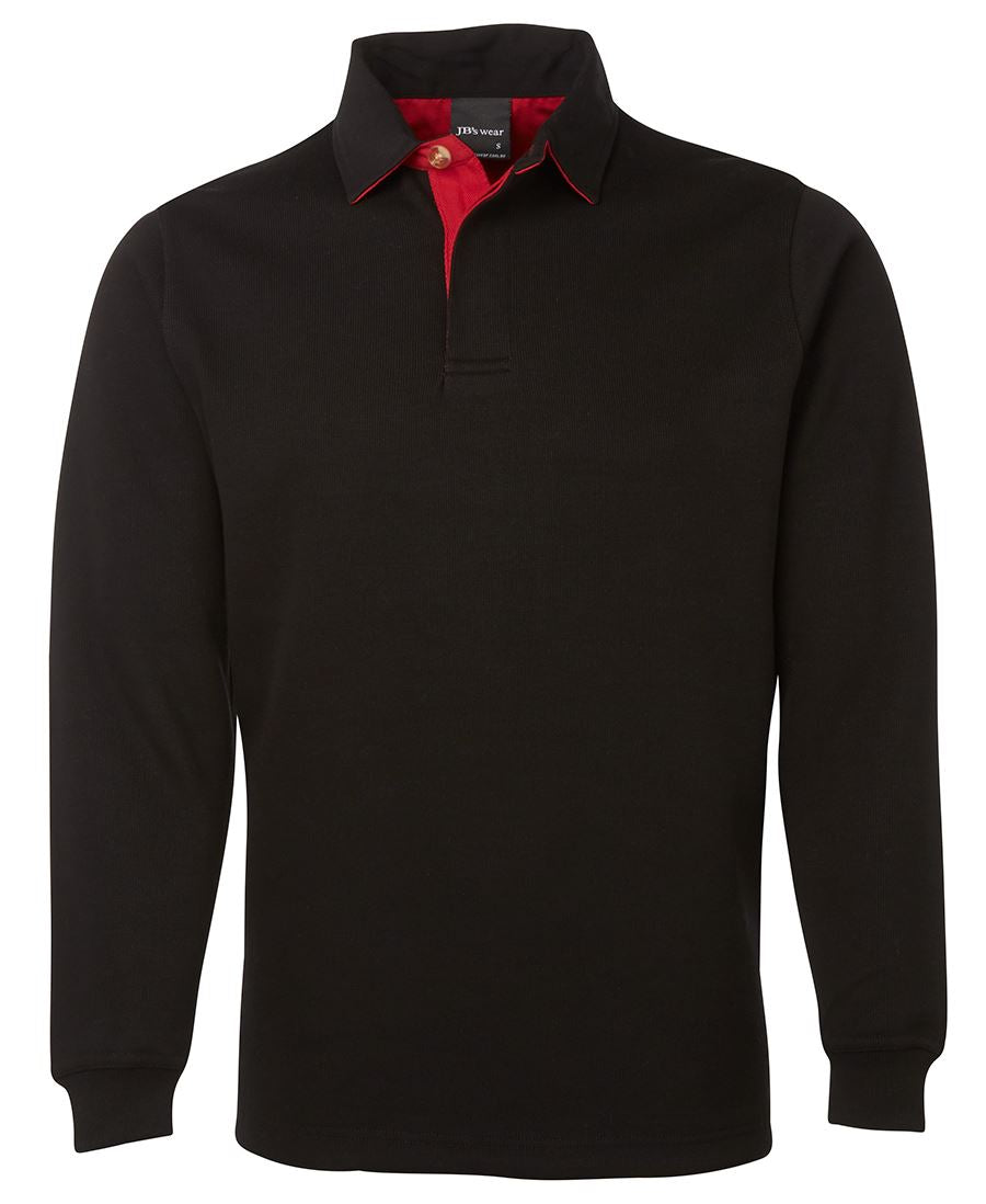 JB's 2 Tone Rugby - Black/Red - Front