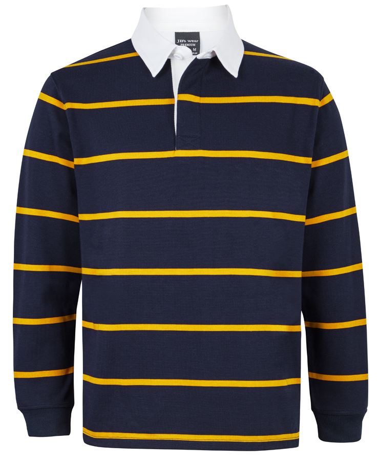 JB's Yarn Dyed Rugby - Navy/Gold - Front