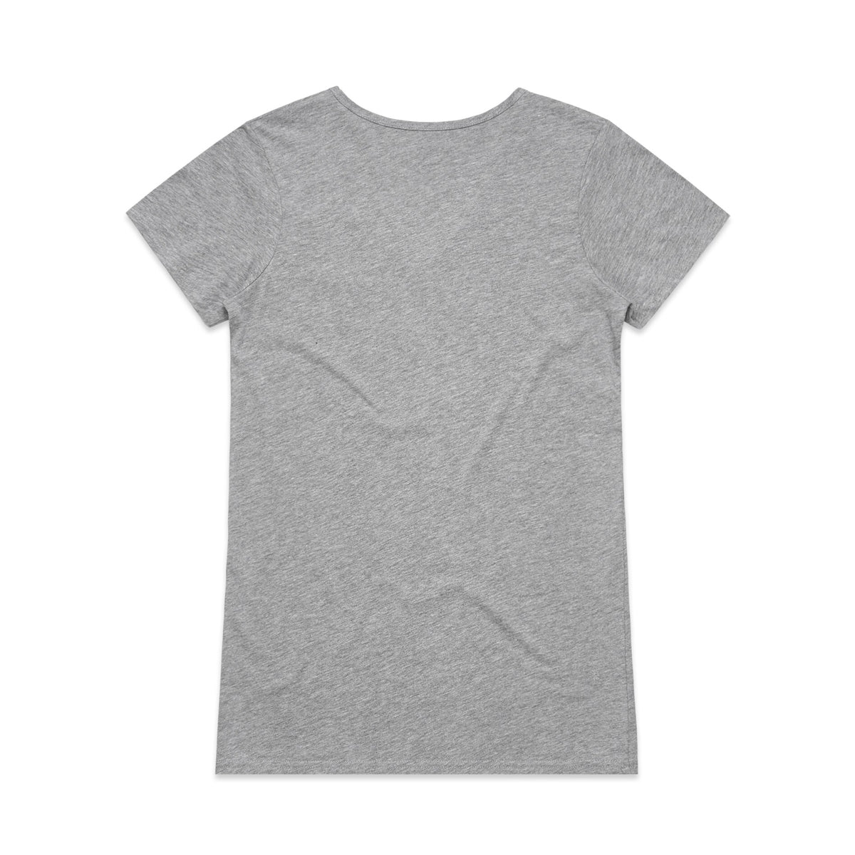 Wo's Bevel V Neck Tee 4010S - Grey Marle - Back