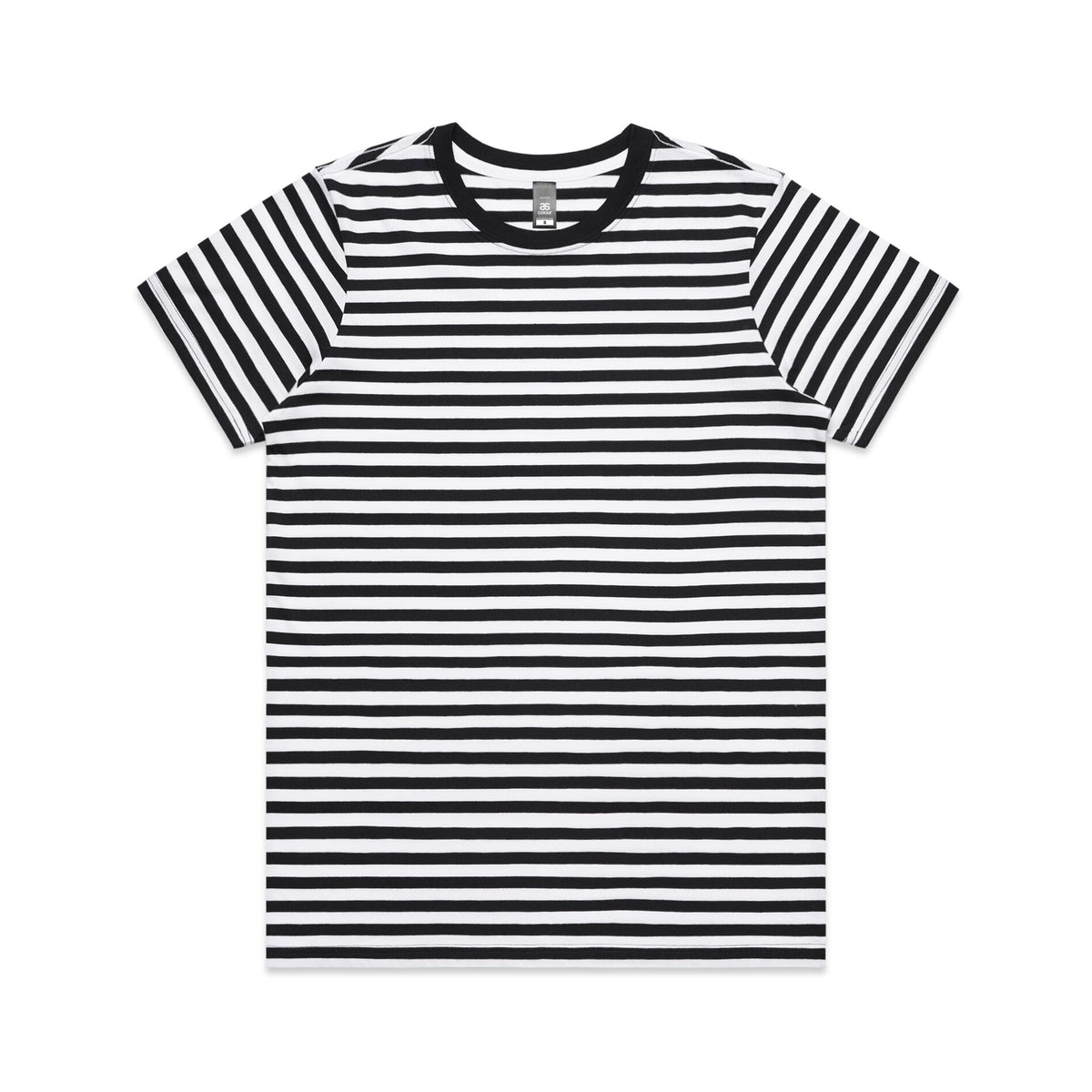 Wo's Maple Stripe Tee 4037 - Black/White - Front