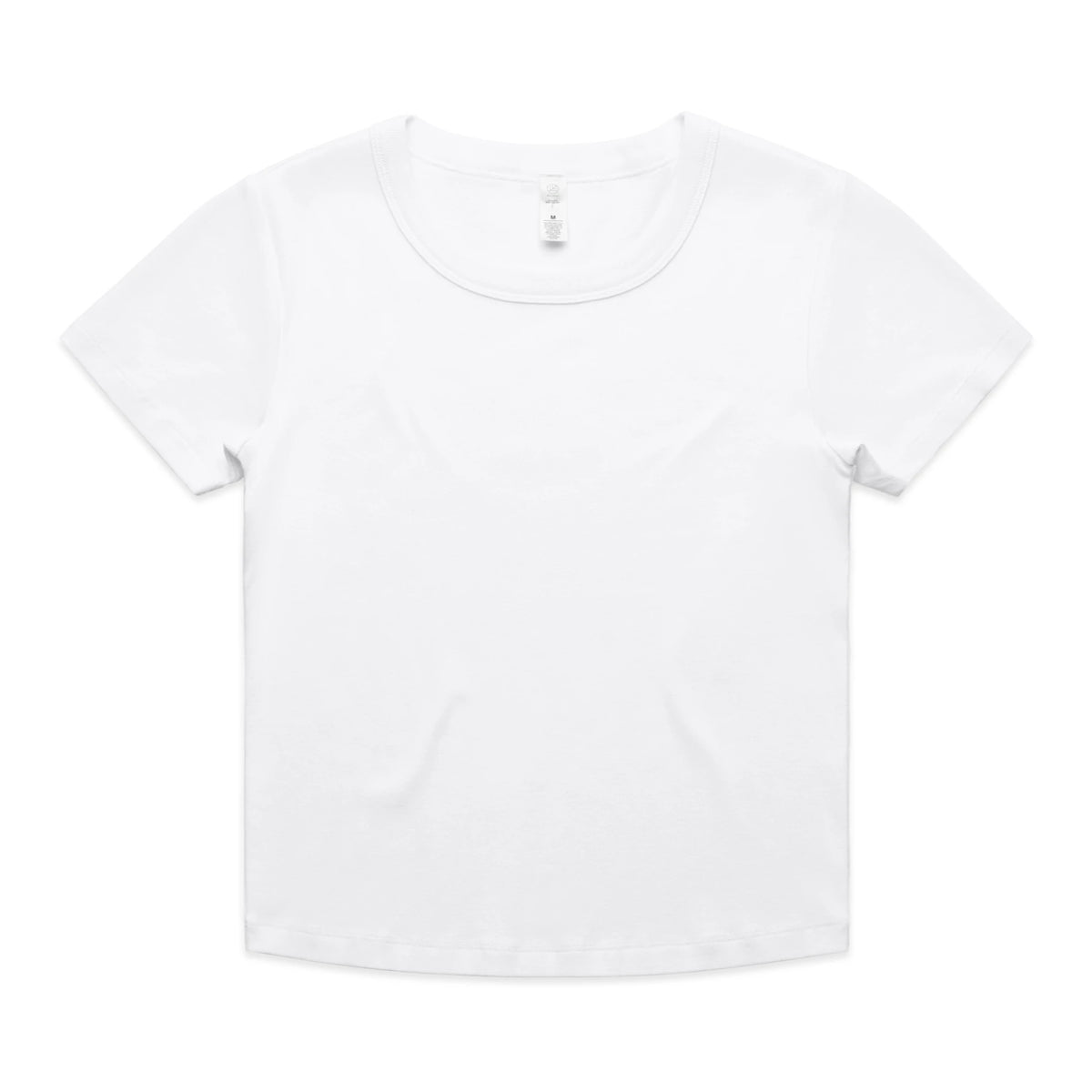 Wo's Organic Rib Baby Tee 4074 - White - Front