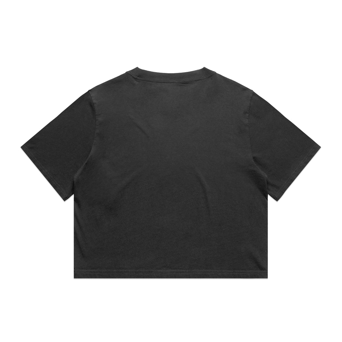 Wo's Heavy Faded Crop Tee 4089 - Faded Black - Back