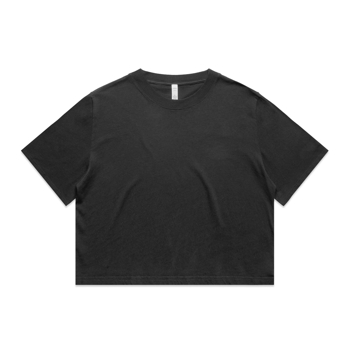 Wo's Heavy Faded Crop Tee 4089 - Faded Black - Front