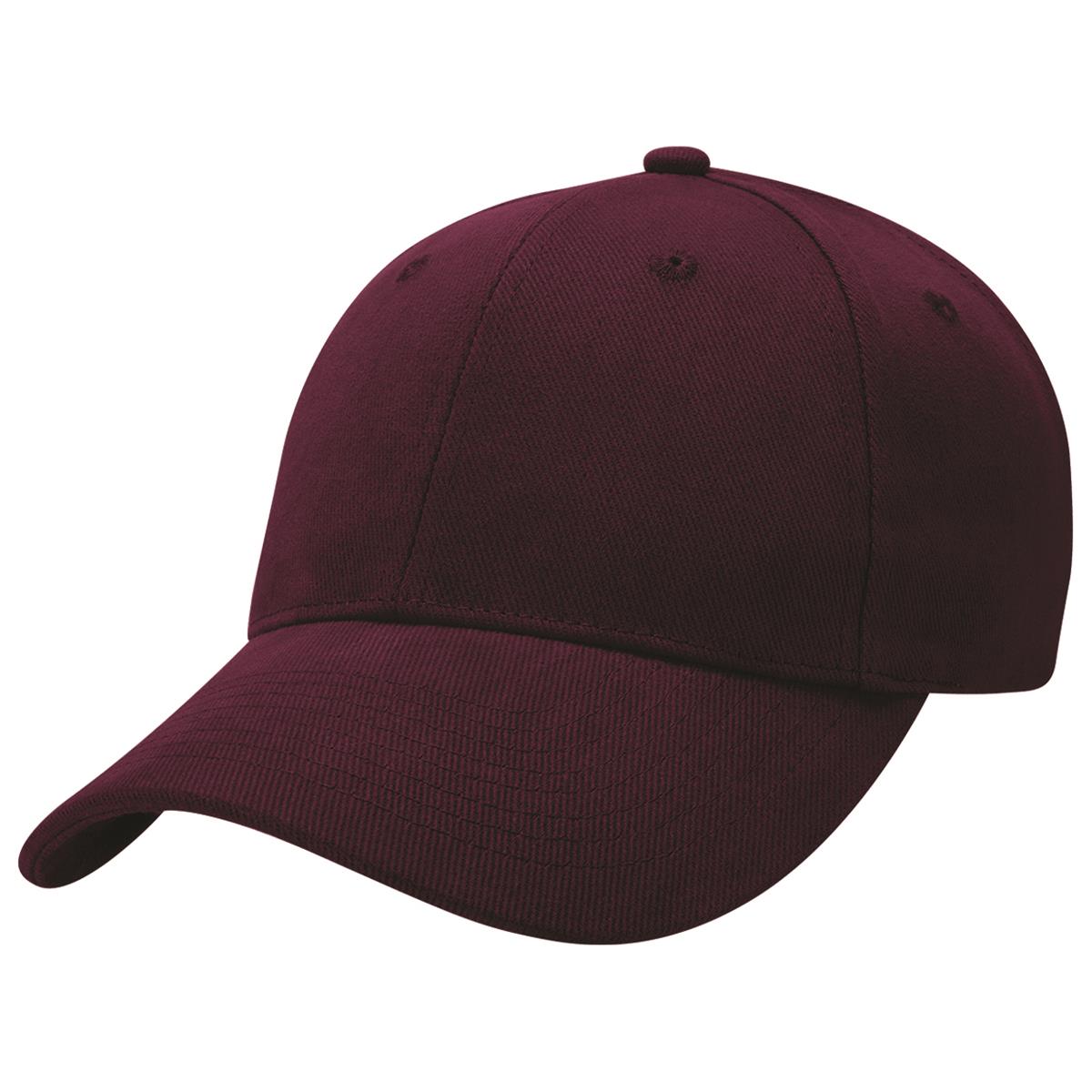 Heavy Brushed Cotton Cap - Maroon