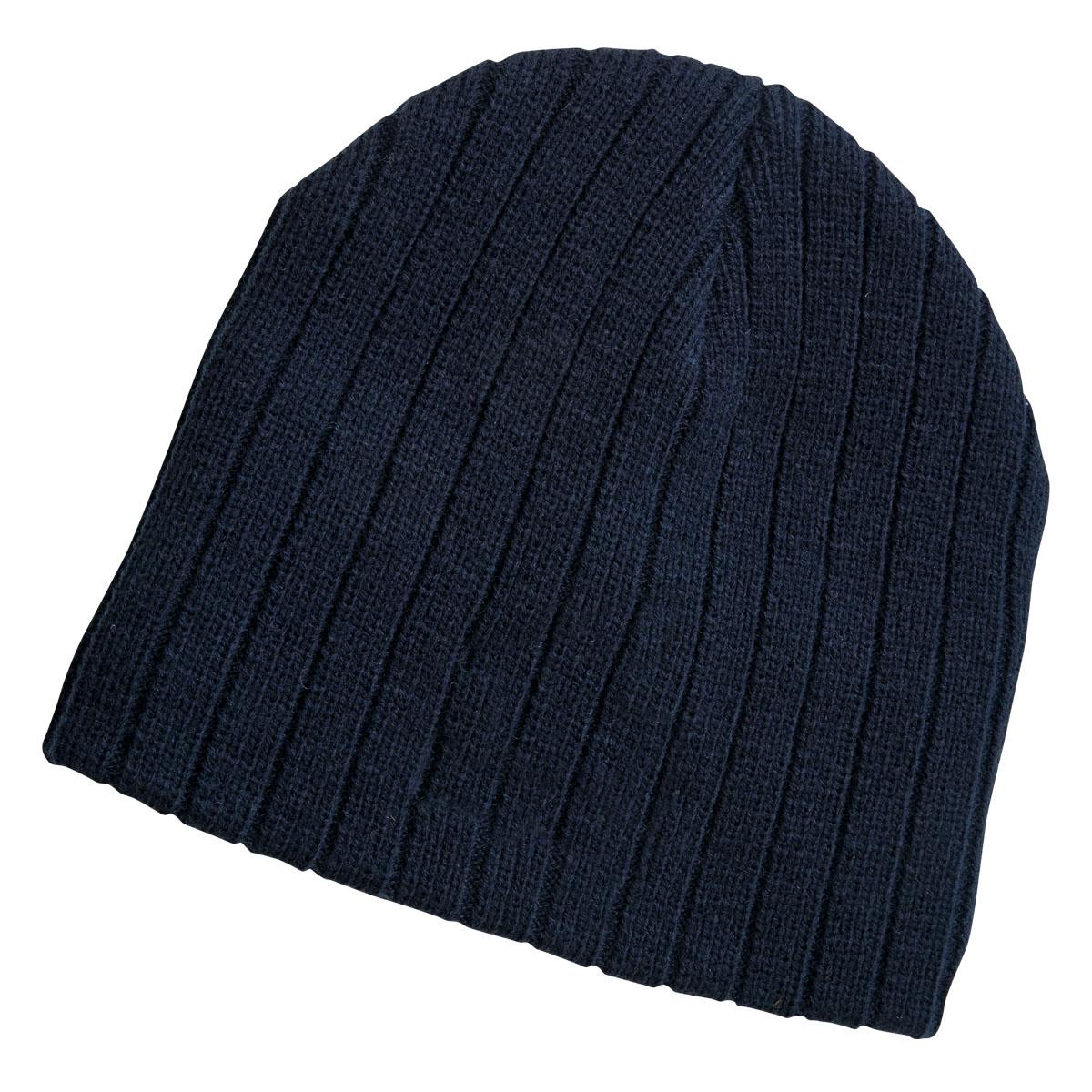 Cable Knit Beanie - Navy