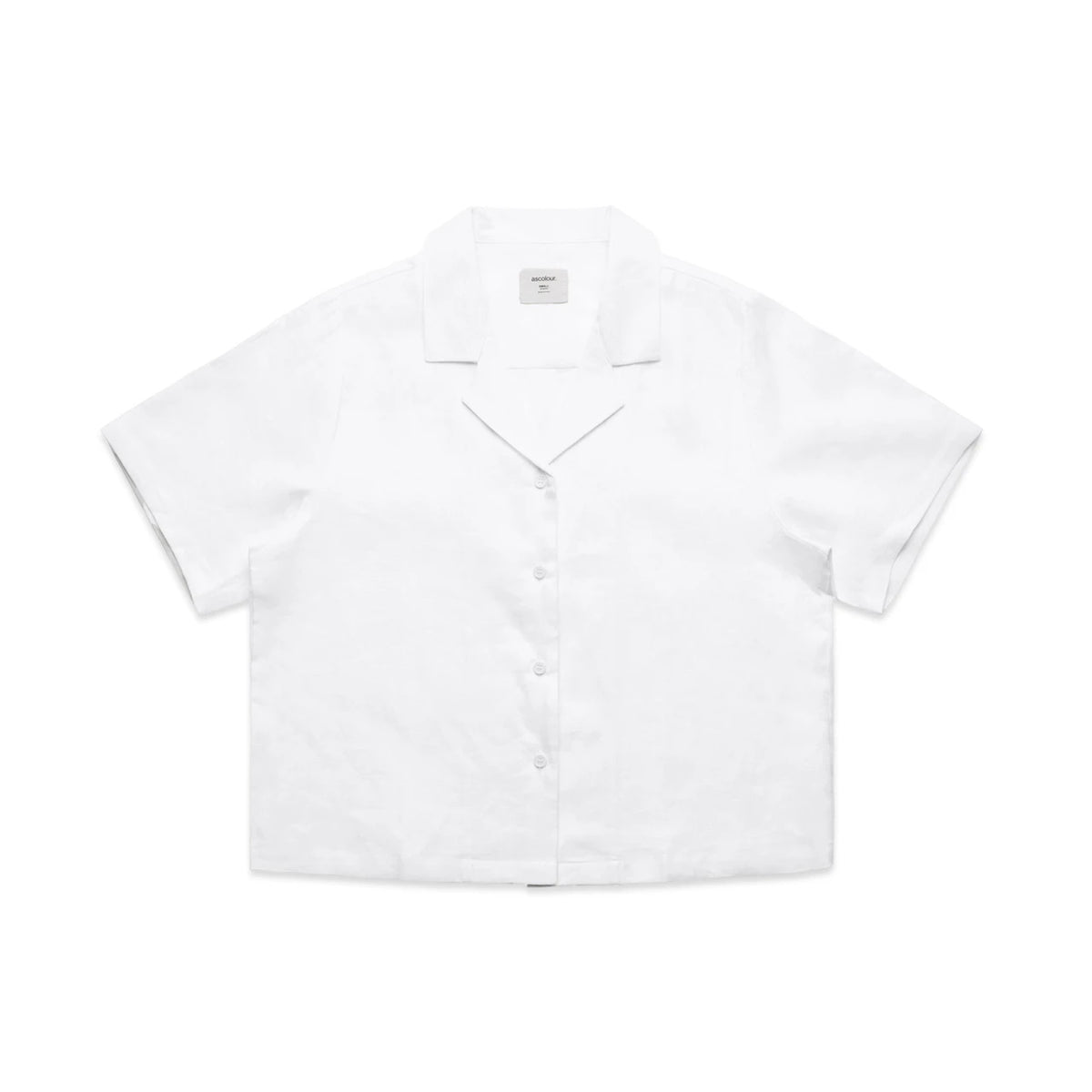 Wo's Linen S/S Shirt 4420S - White - Front