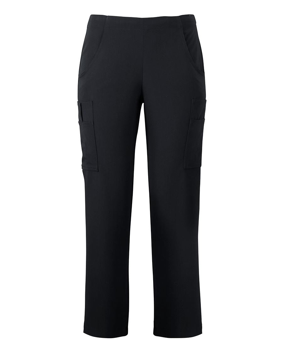 JB's Ladies Nu Scrub Cargo Pant - Black - Front