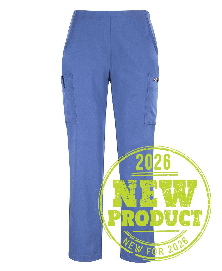 JB's Ladies Nu Scrub Cargo Pant - Vista Blue - Front