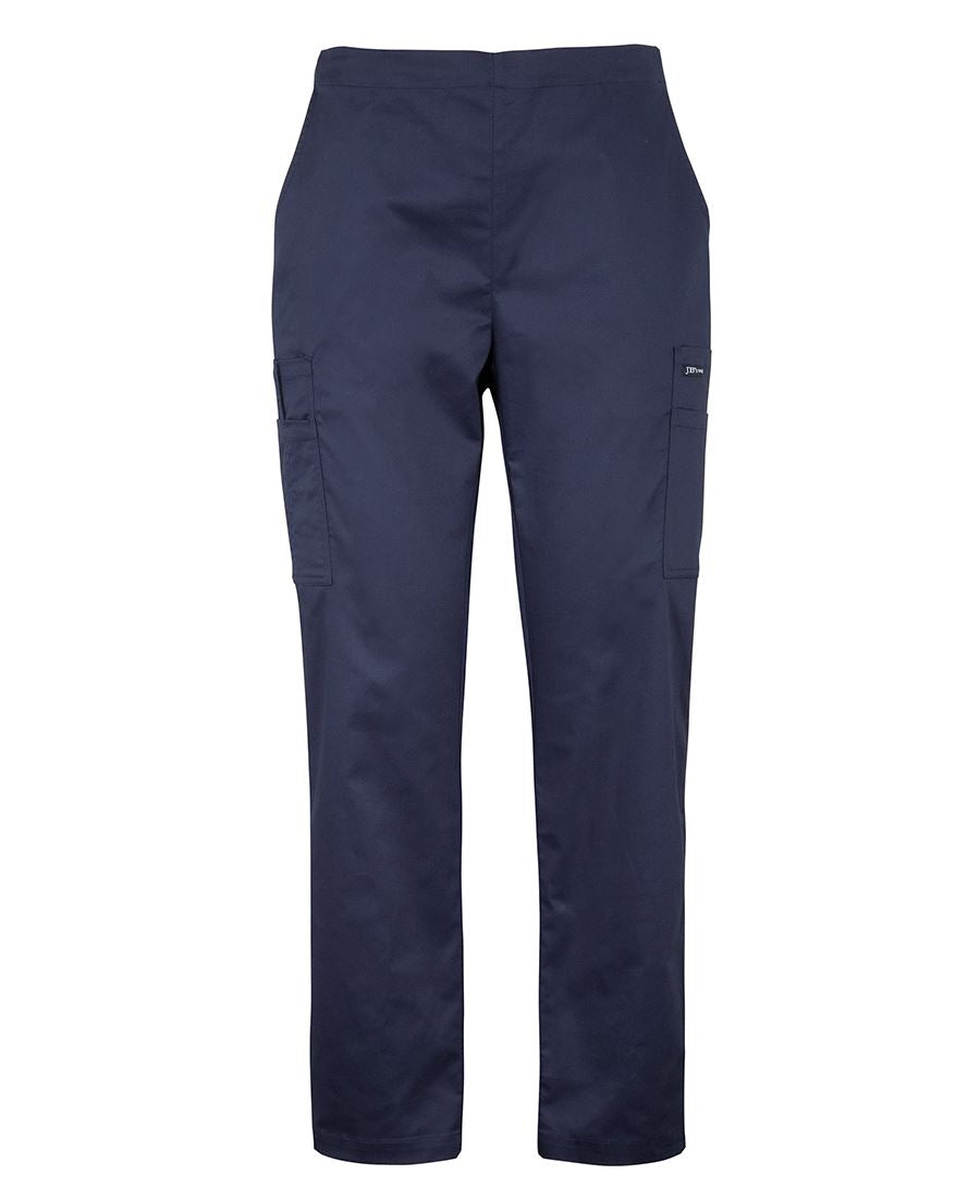 JB's Ladies Premium Scrub Cargo Pant - Navy - Front