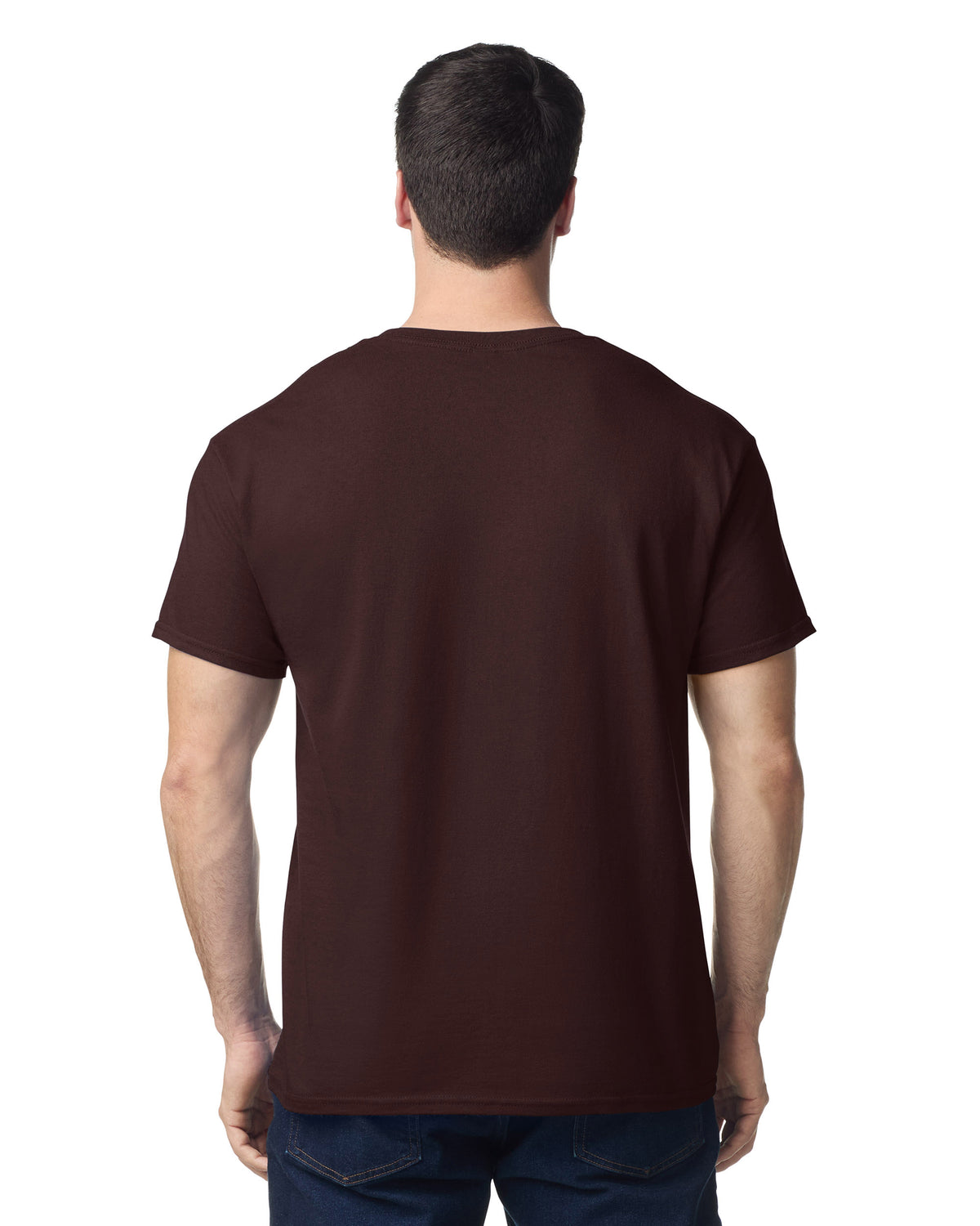 Gildan Heavy Cotton 5000 T-Shirt - Dark Chocolate - Back