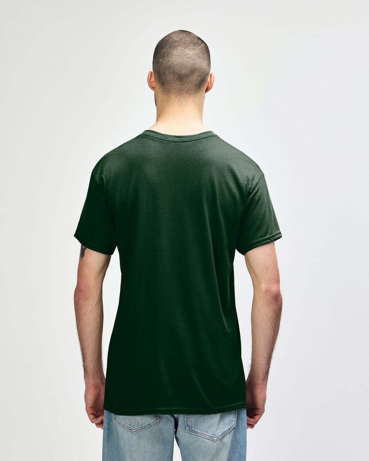 Gildan Heavy Cotton 5000 T-Shirt - Forest Green - Back