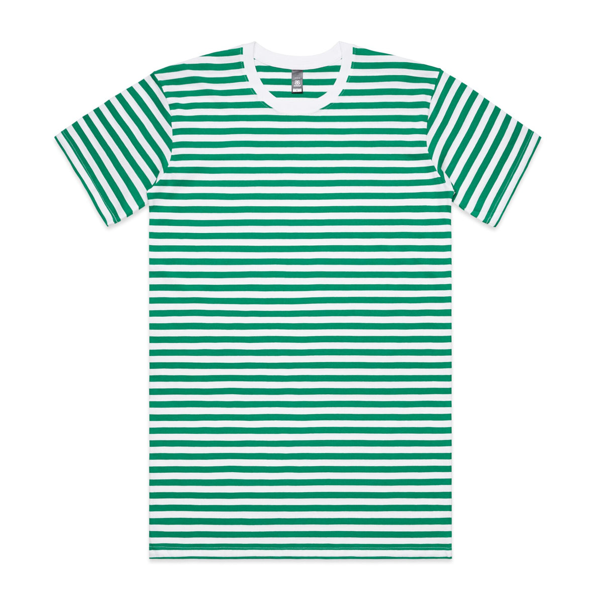 Staple Stripe Tee 5028S - White/Green - Front