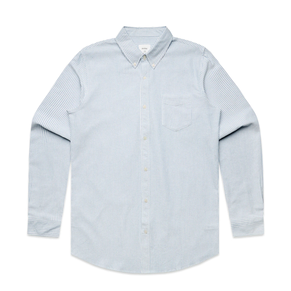 Oxford Stripe Shirt 5403 - White/Blue - Front