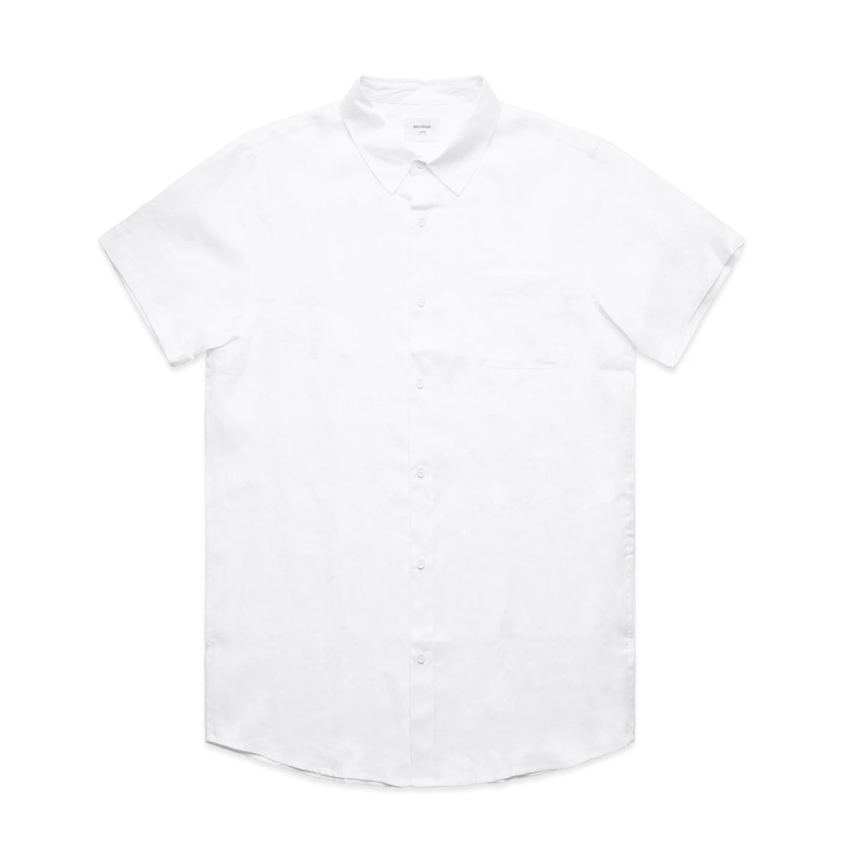 Linen S/S Shirt 5420S - White - Front