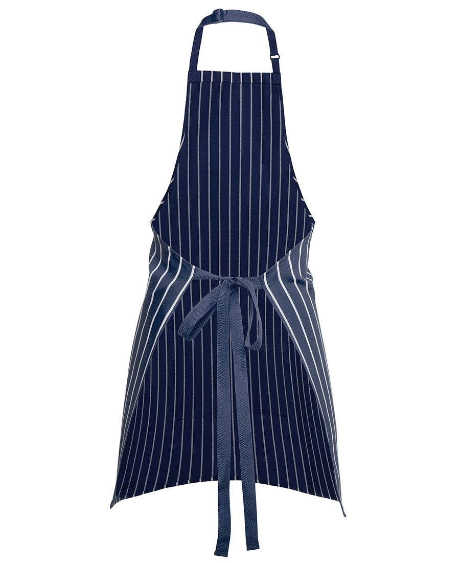 JB's Apron With Pocket - Navy/White - Back