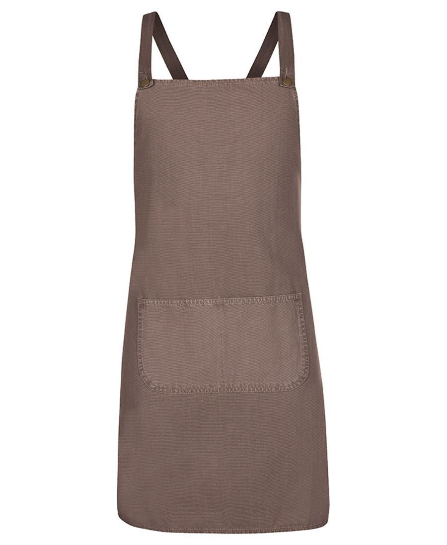 JB's Cross Back Canvas Apron (Without Straps) - Latte - Front