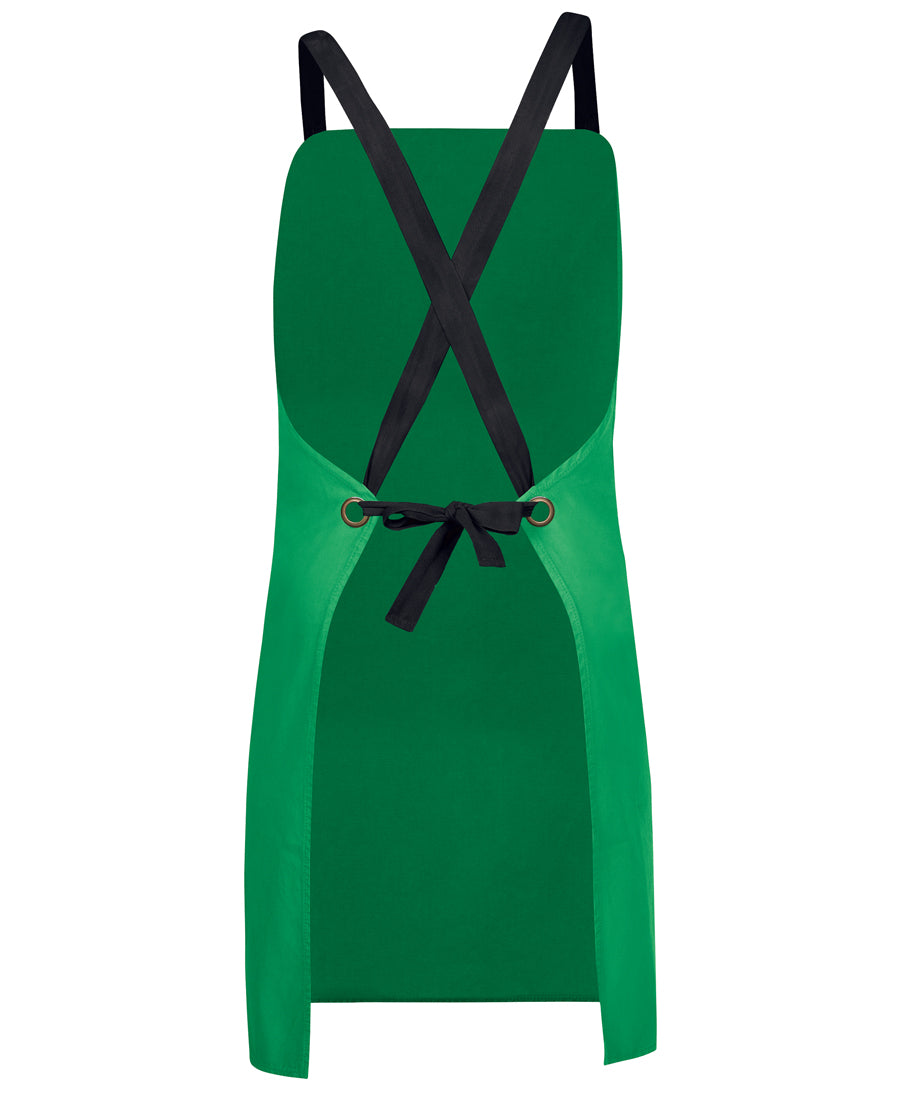 JB's Cross Back Canvas Apron (Without Straps) - Pea Green - Back