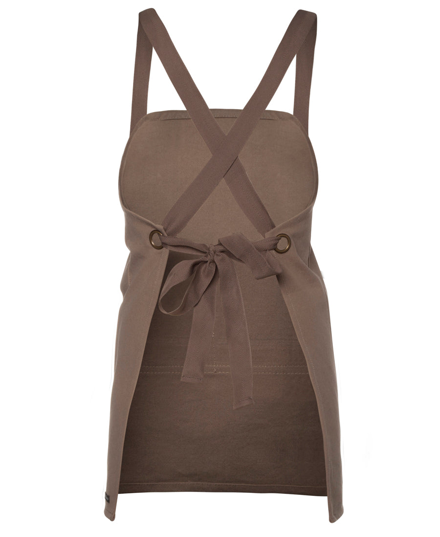 JB's Cross Back 65x71 Bib Canvas Apron (Without Straps) - Latte - Back