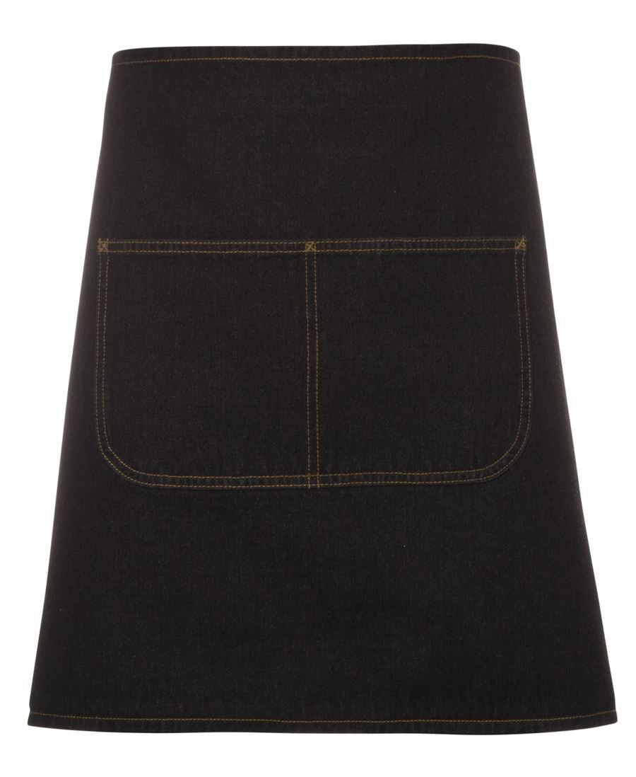 JB's Waist Denim Apron (Including Strap) - Black - Front
