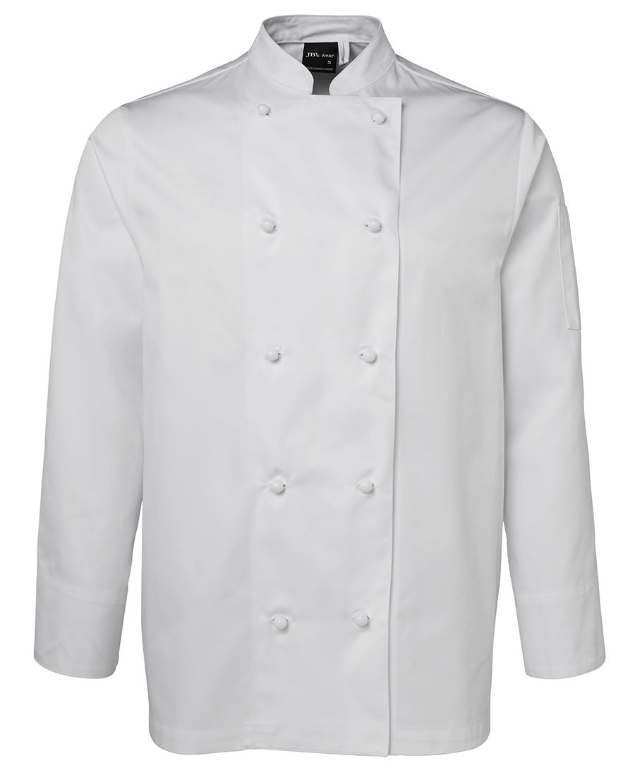 JB's L/S Chefs Jacket - White - Front