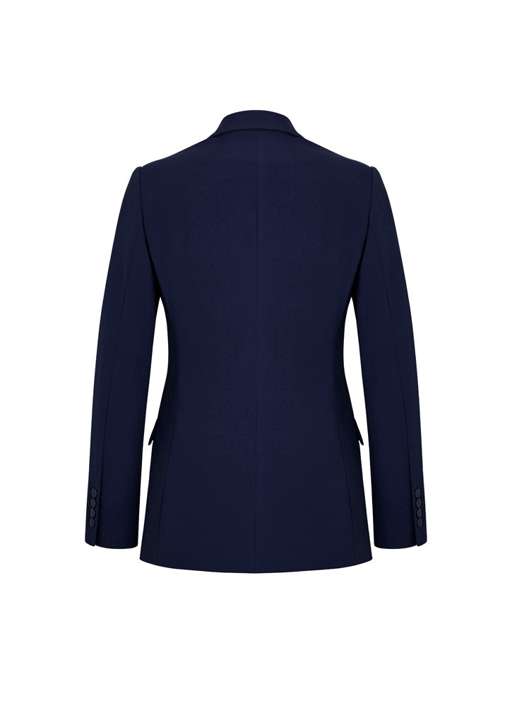 Siena Womens Longline Jacket - Marine - Back