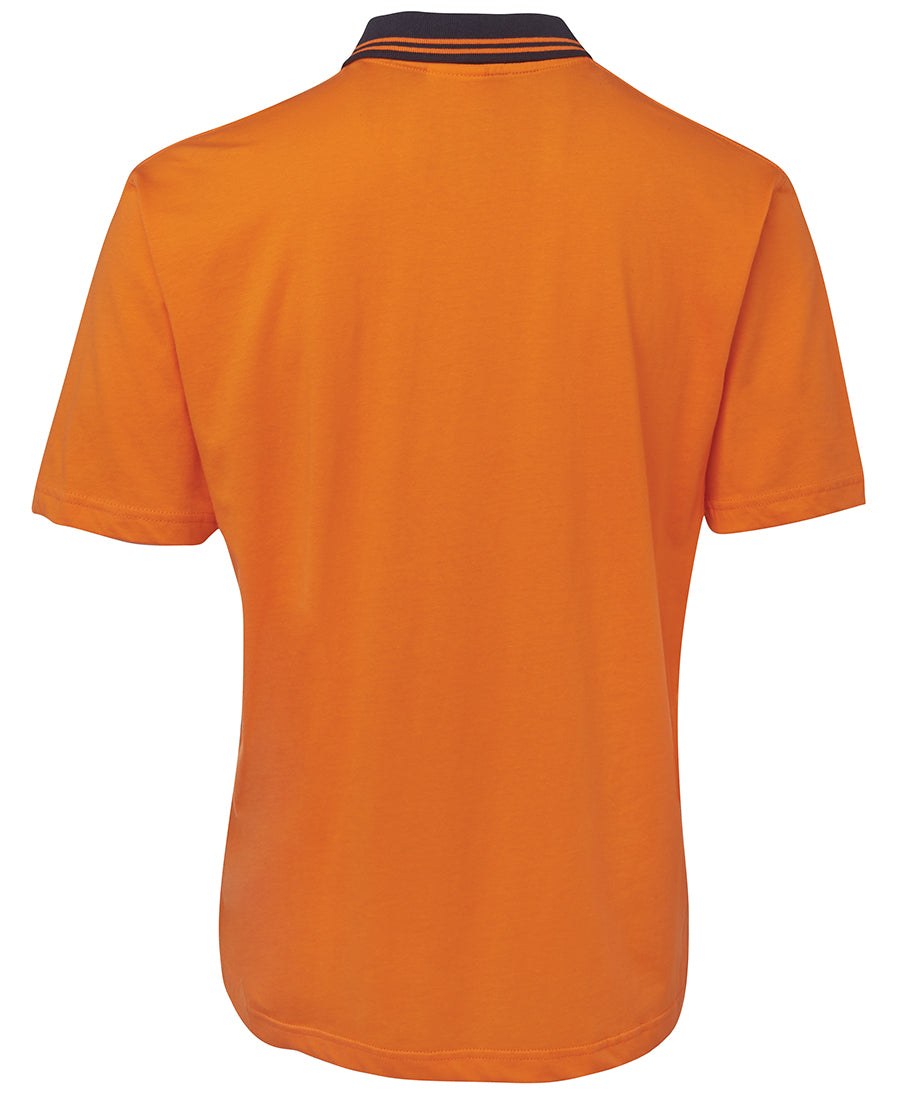 JB's Hi Vis S/S Cotton Polo - Orange/Navy - Back