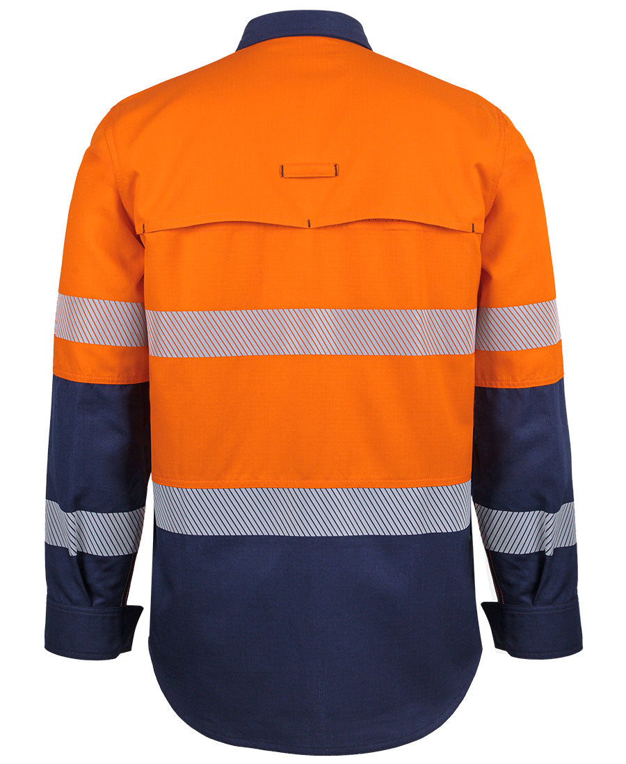 JB's FR PPE2 Biomotion L/S Work Shirt - Orange/Navy - Back
